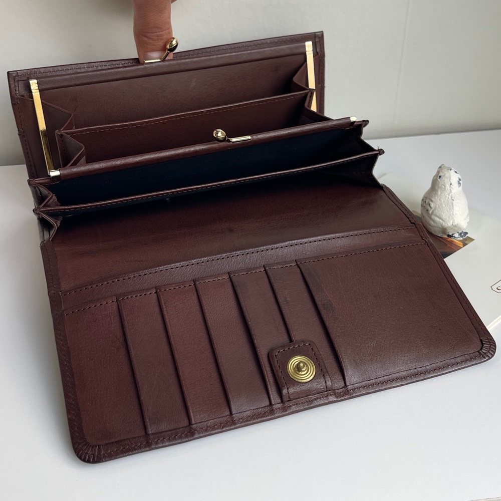 COACH Vintage Framed Envelope Kiss Lock Clutch 1990βs - Picture 8 of 16